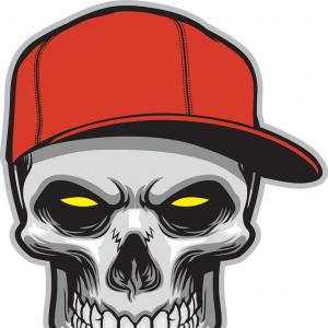 300x300 Skull Head Wearing A Hat Vector Shopatcloth