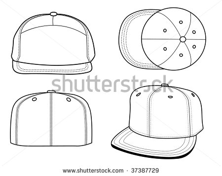 450x358 Snapback Hat Template Hat Template Download Free Vector Art Stock