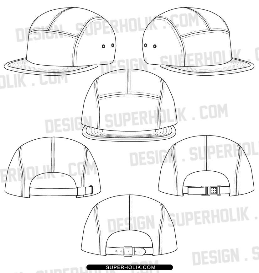 827x870 Hat Design Template Set Of Monochrome Doodle Hats Boots Socks