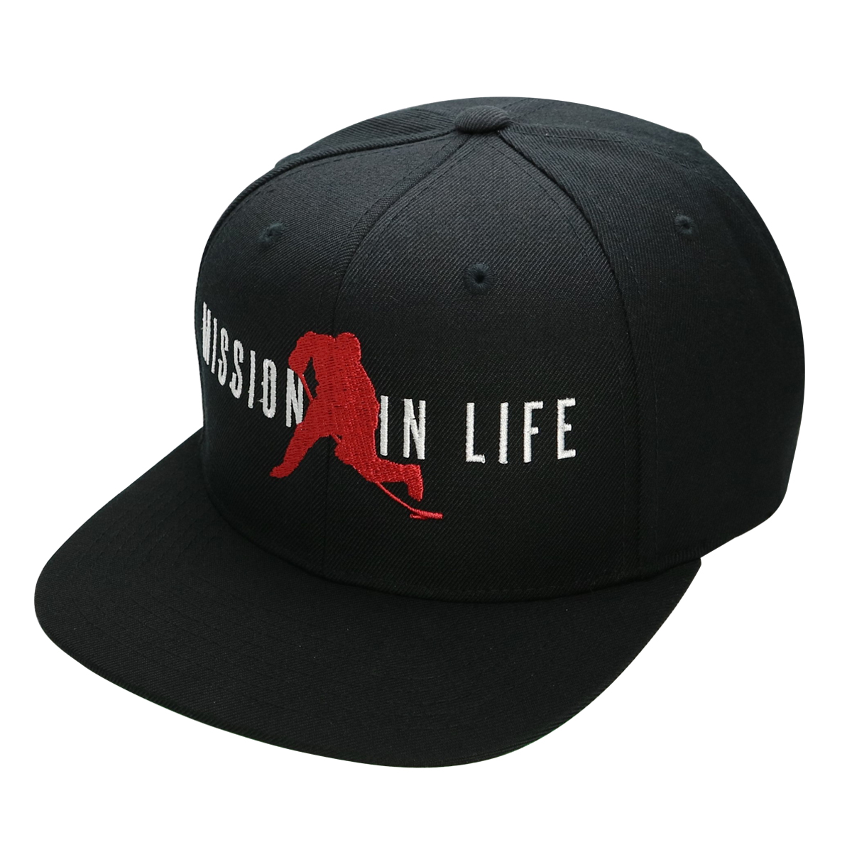 1200x1200 Black Hockey Vector Logo Snapback