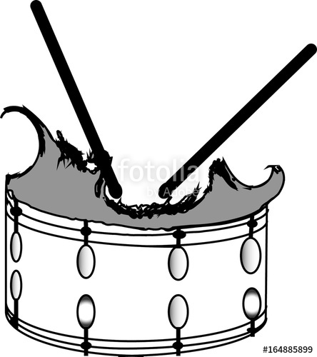 444x500 Broken Snare Drum Vector Stock Image And Royalty Free Vector