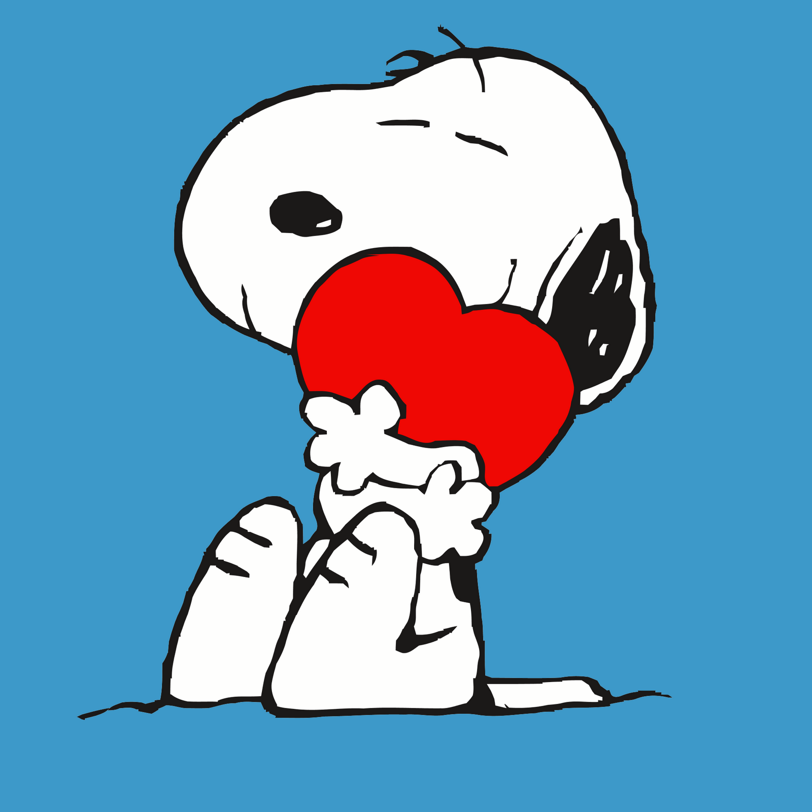 1600x1600 Snoopy And Heart Vector Background For Android