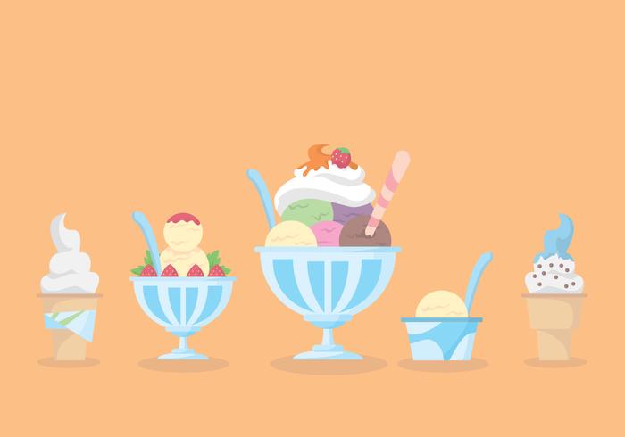 700x490 Snow Cone Cup Vector Set