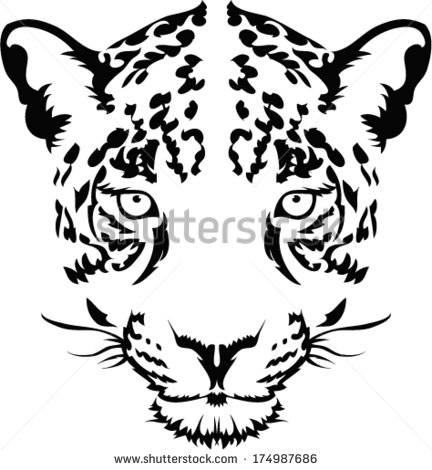 432x470 Snow Leopard Clipart Jaguar Head