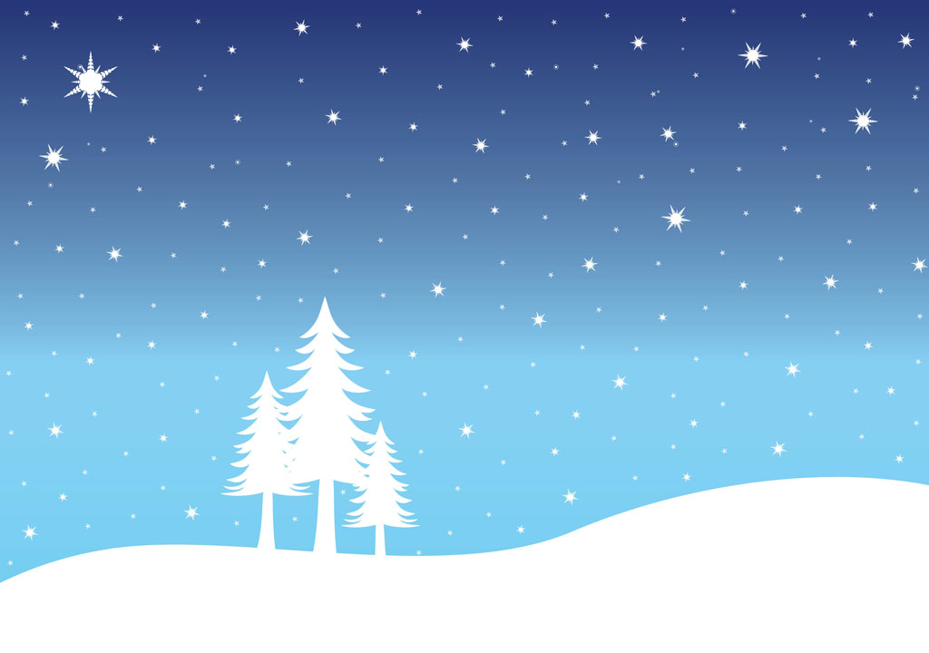 1024x720 Snow Landscape Clipart