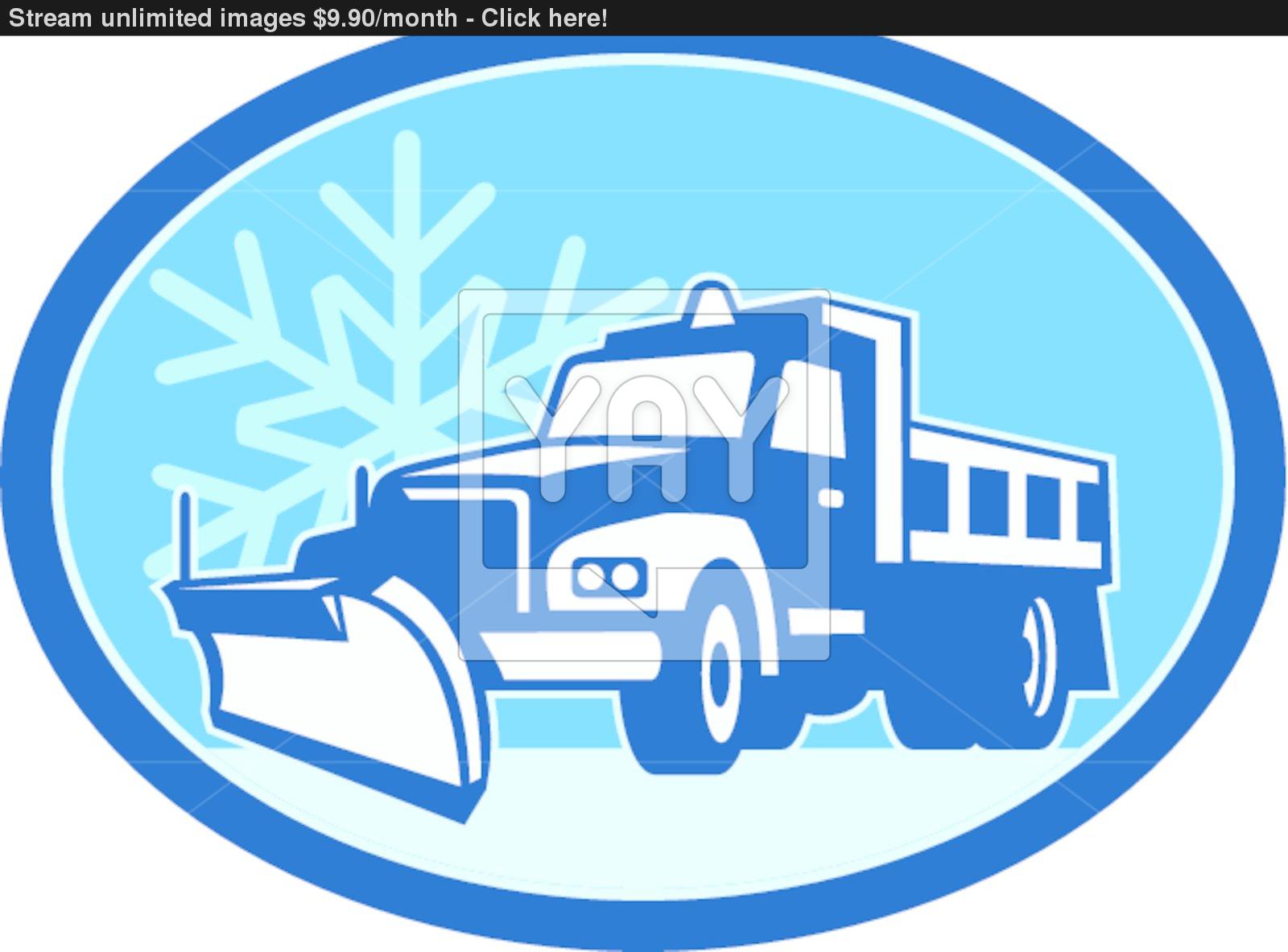 1600x1183 Snow Plow Truck Retro Vector