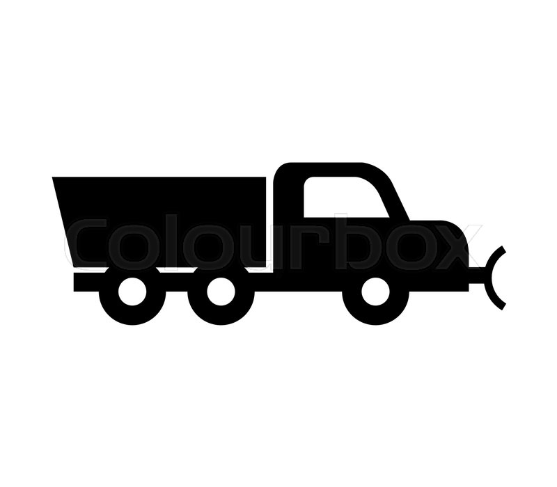 800x700 Snowplow Truck Icon Stock Vector Colourbox