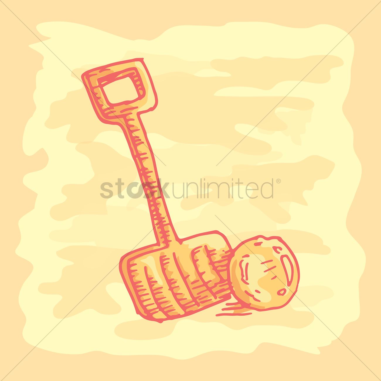 1300x1300 Snow Shovel Vector Image