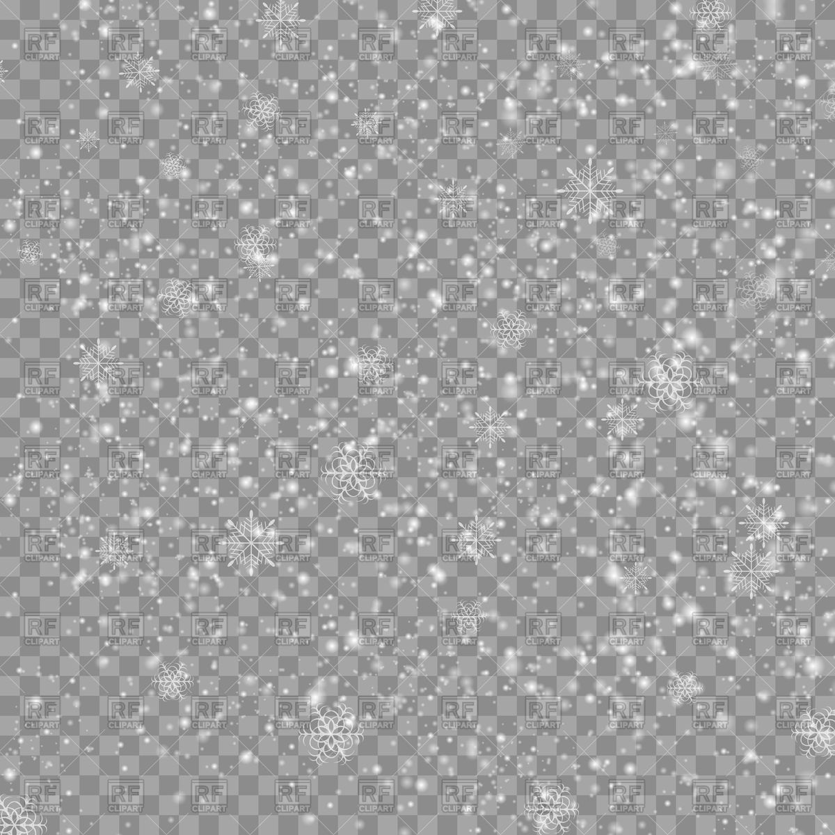 1200x1200 Winter Christmas Transparent Background With Snow Vector Image