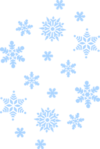 198x296 Blue Snow Falling Clip Art