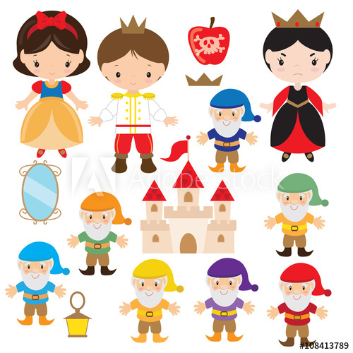 500x500 Snow White Vector Illustration