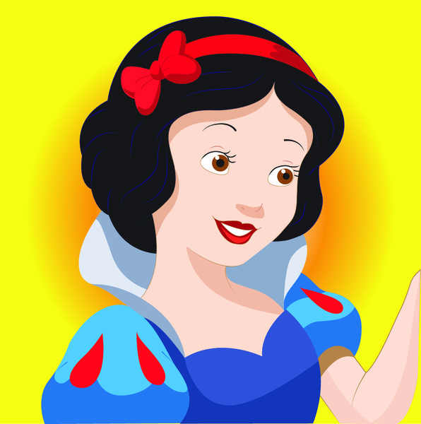 596x600 Snow White Cartoon Character Free Vector In Adobe Illustrator Ai