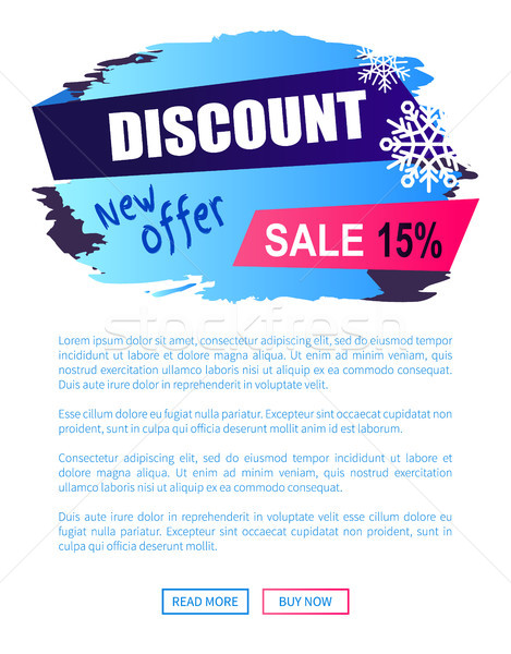 469x600 Discount New Offer 15 Sale Winter Label Snowball Vector