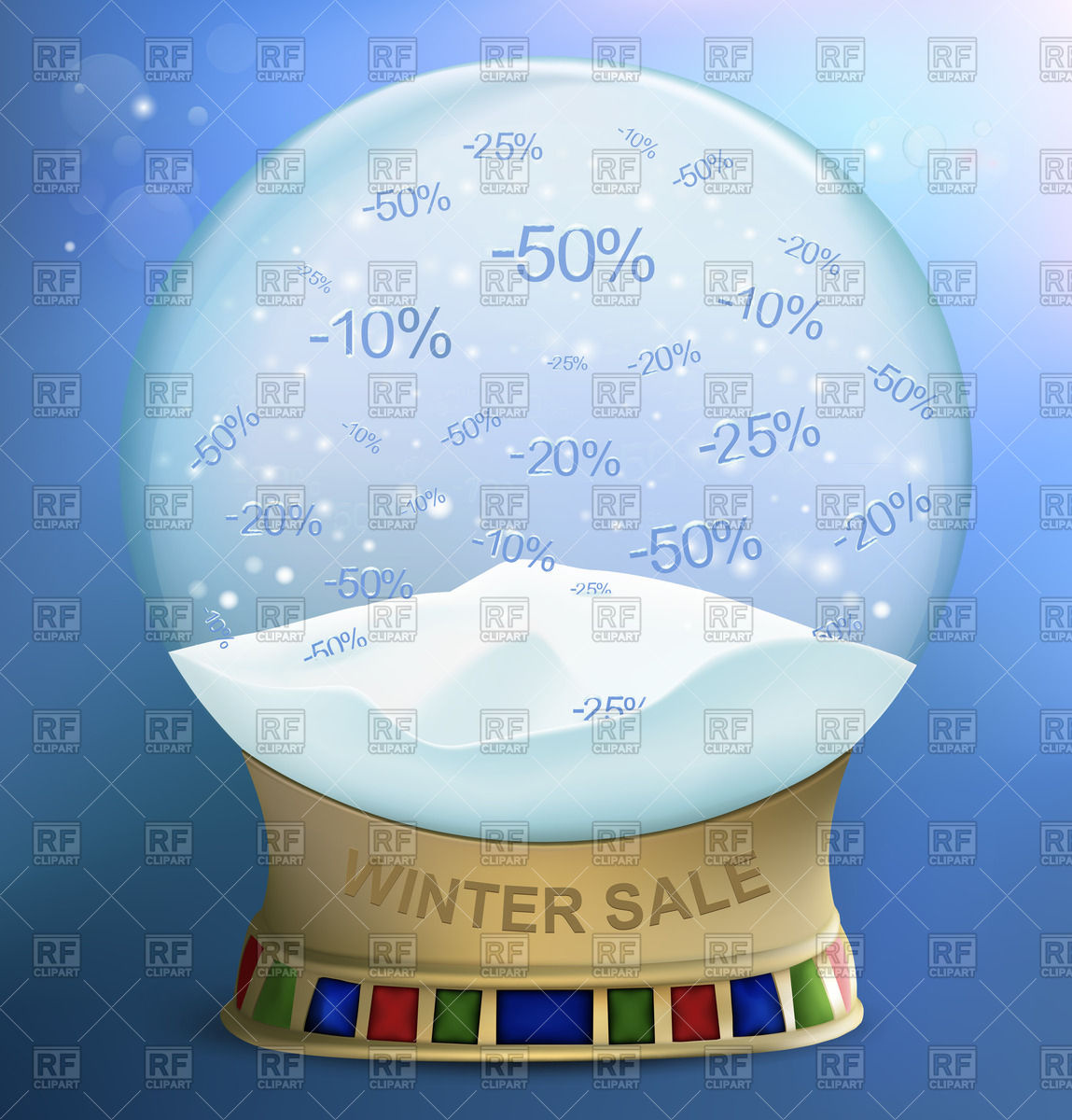 1149x1200 Glass Snowball With Percents Discounts