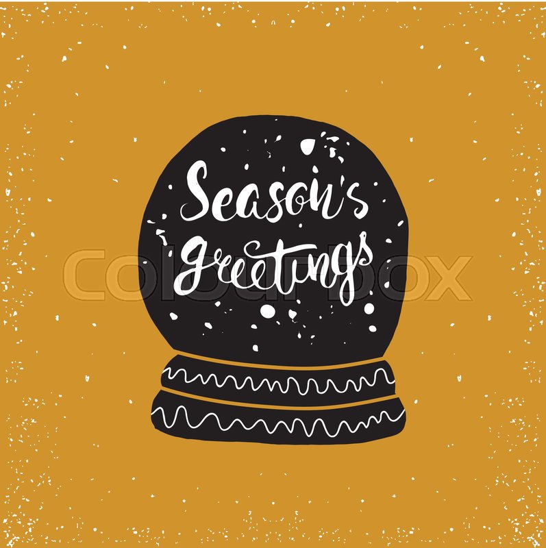 797x800 Seasons Greeting Unique Handwritten Lettering Made With Ink And