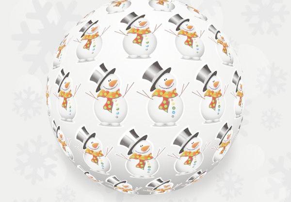 600x417 The Beautiful Christmas Snowball Vector Free Download, Jpg Files