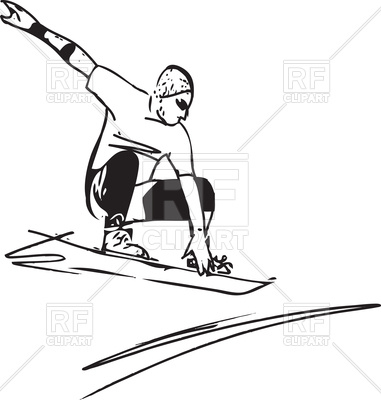 381x400 Sketch Of Sandboarding