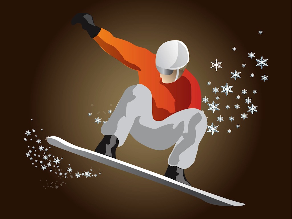 1024x768 Snowboard Vector