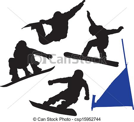 450x409 Snowboard Silhouette On White Background.
