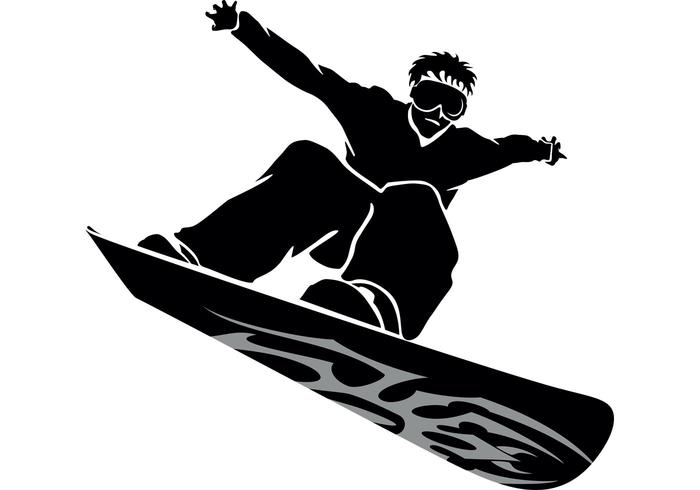 700x490 Snowboarder Vector Image