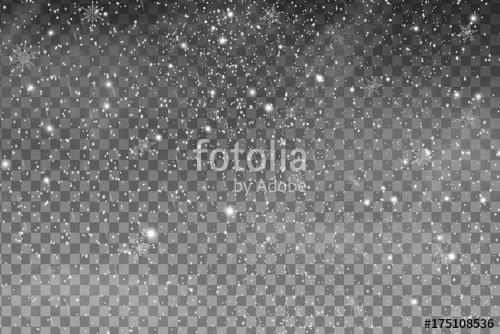 500x334 Falling Christmas Shining Transparent Beautiful Snow Isolated On