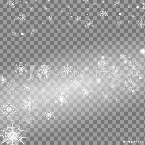 500x500 Falling Snow Isolated On Transparent Background. Snowflakes