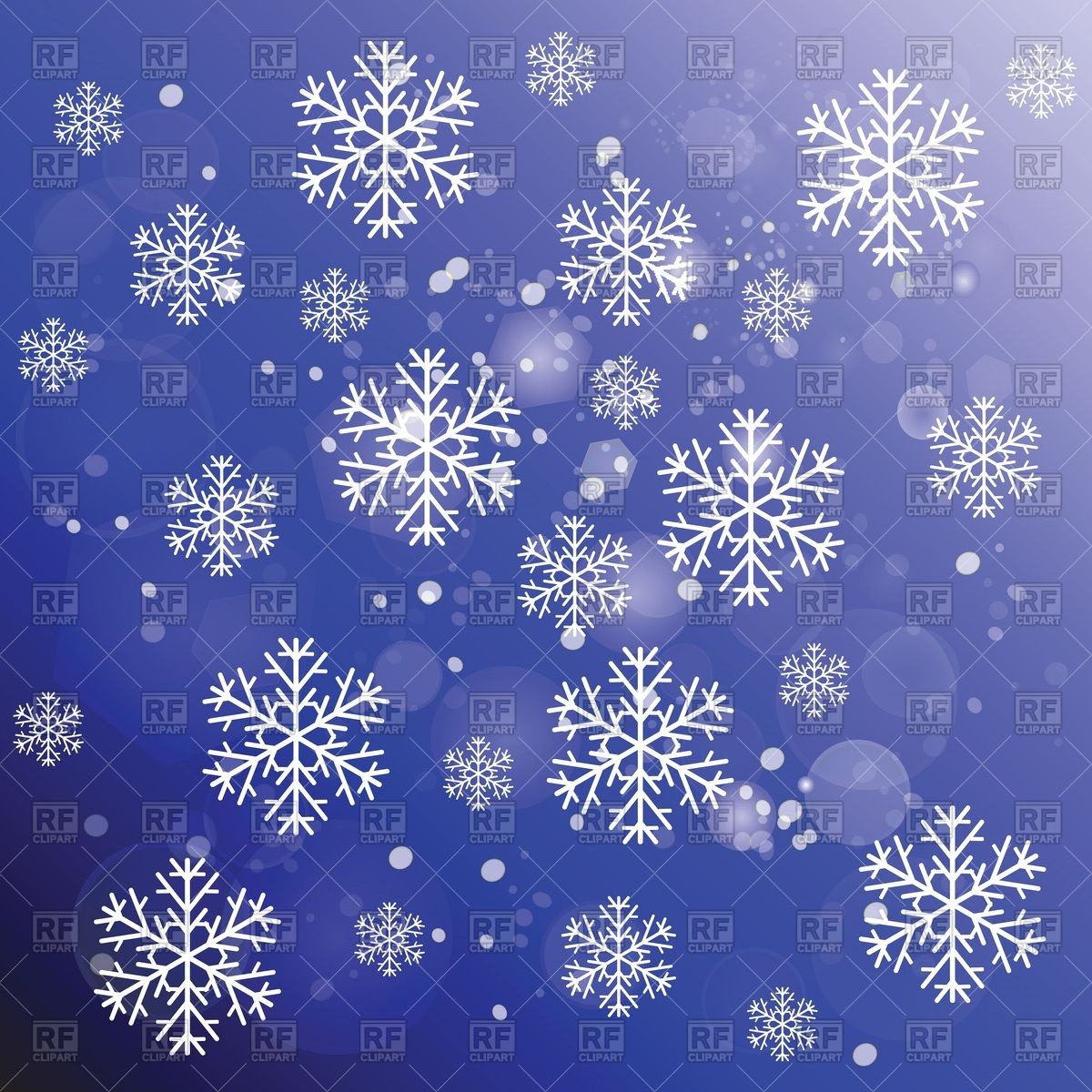 1200x1200 Winter Holiday Greeting Card With Snowflakes And Snowfall Vector
