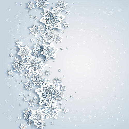 500x499 Paper Snowflakes Vector Backgrounds 03 Vector Background Free Free