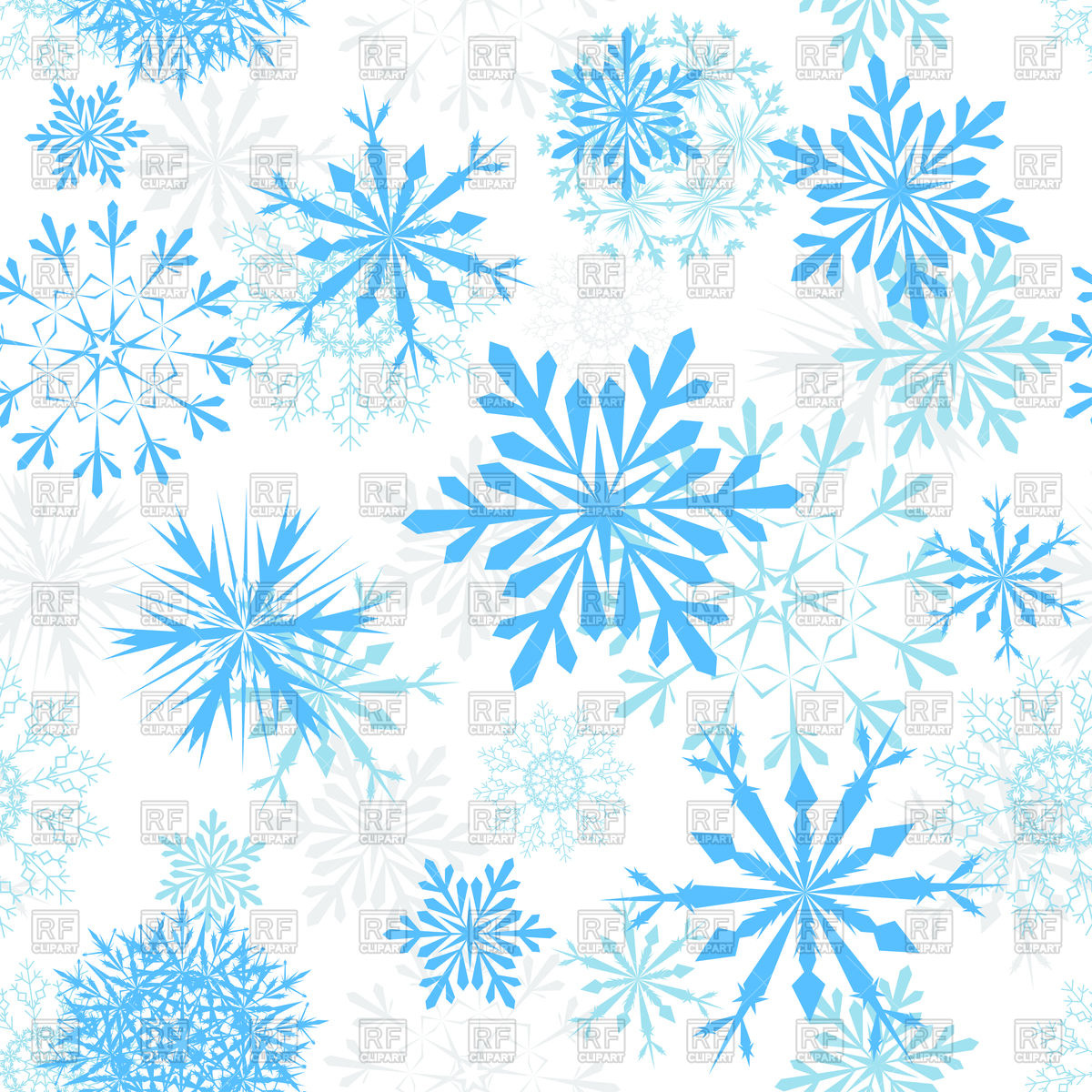 1200x1200 Blue Snowflakes Background Vector Image Vector Artwork Of