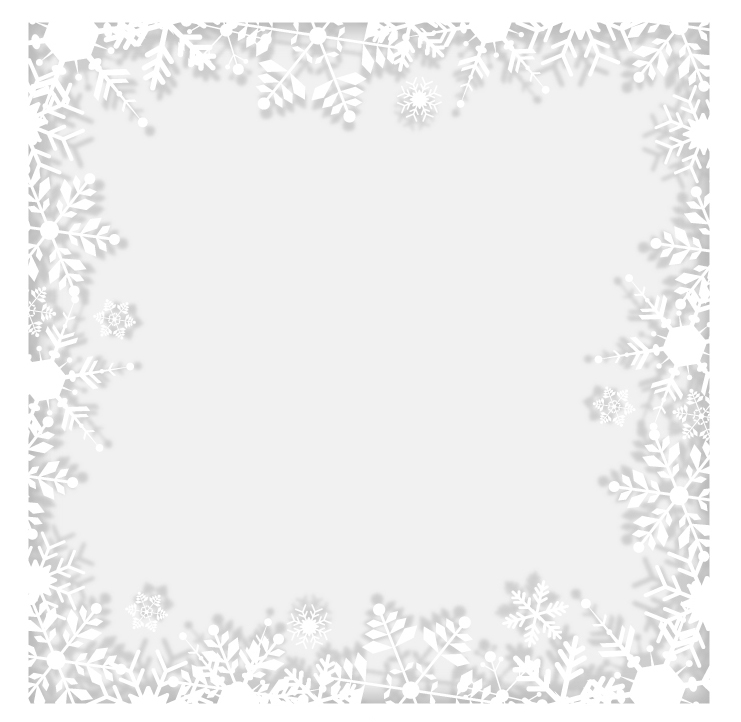 741x722 Winter Snow Borders