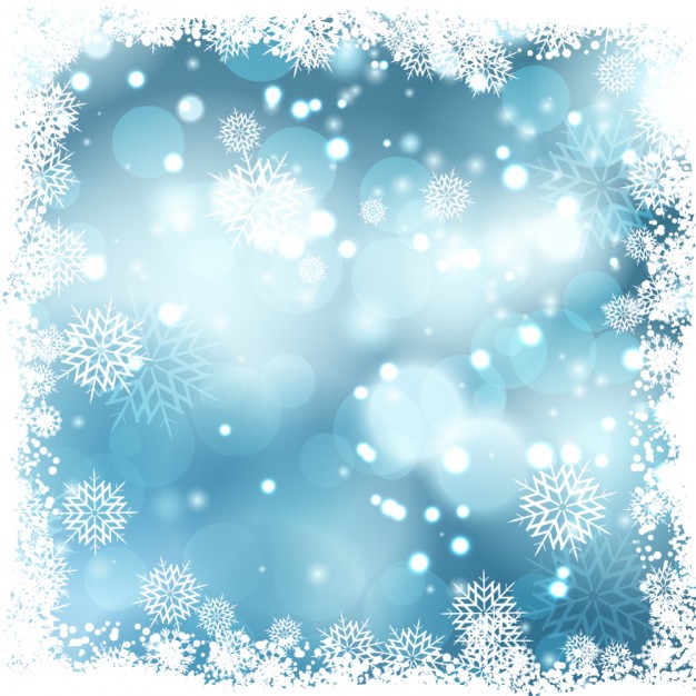 626x626 Blue Bokeh Background With Snow Borders Vector Free Download