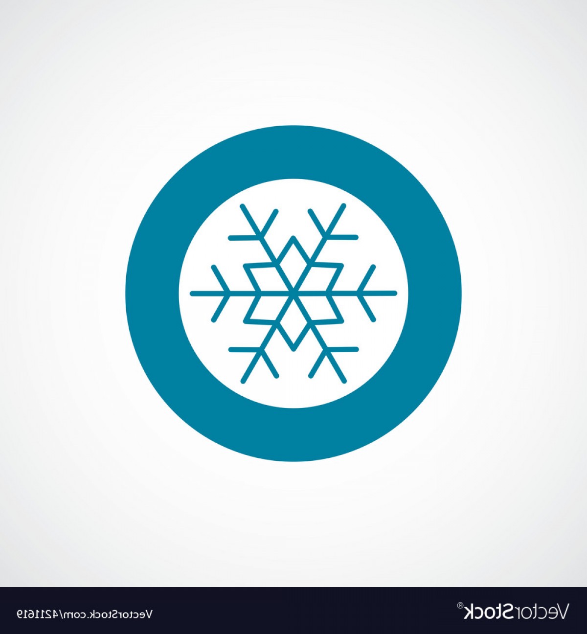 1200x1296 Snowflake Icon Bold Blue Circle Border Vector Lazttweet
