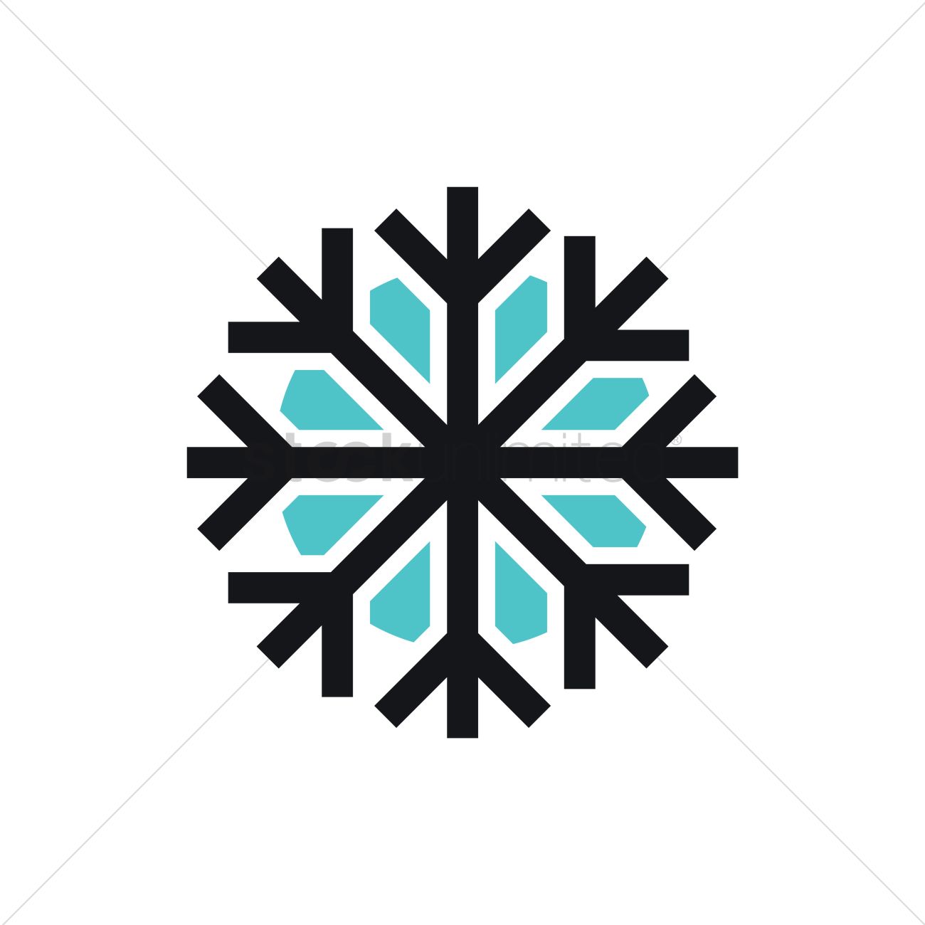 1300x1300 Snowflake Icon Vector Image