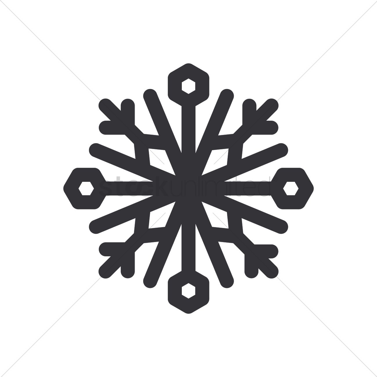 1300x1300 Snowflake Icon Vector Image