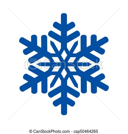 450x470 Blue Snowflake Icon On A White Background, Vector Illustration.