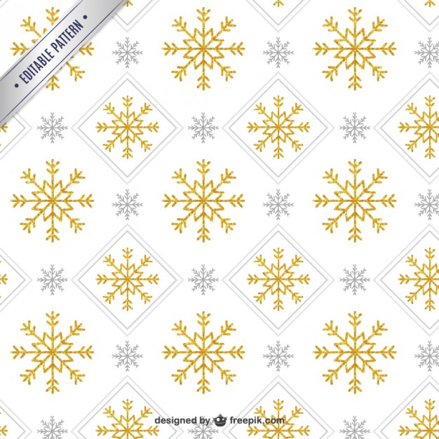 626x626 Golden Snowflake Pattern Vector Free Download