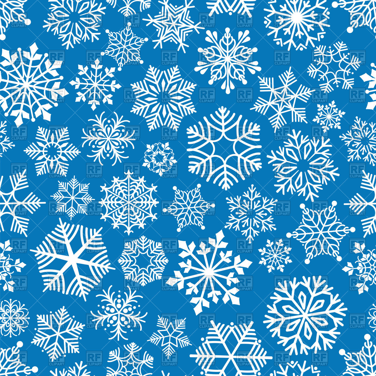 1200x1200 Snowflakes Seamless Pattern Vector Image Vector Artwork Of