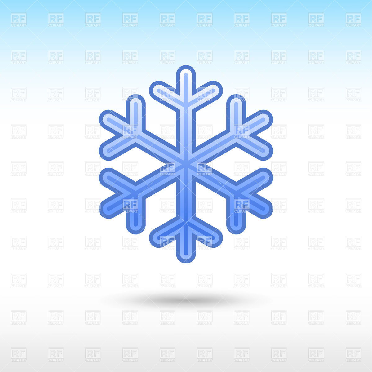 1200x1200 Blue Simple Snowflake Vector Image Vector Artwork Of Objects
