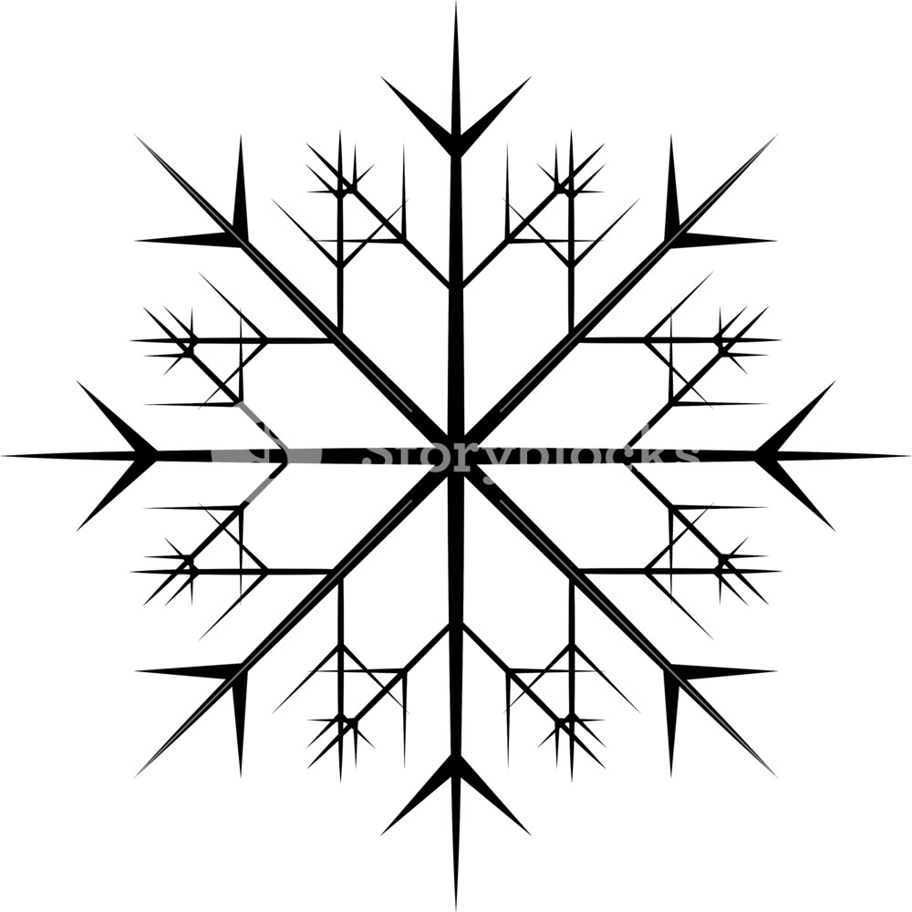 1000x1000 Xmas Snowflake Vector Shape Royalty Free Stock Image
