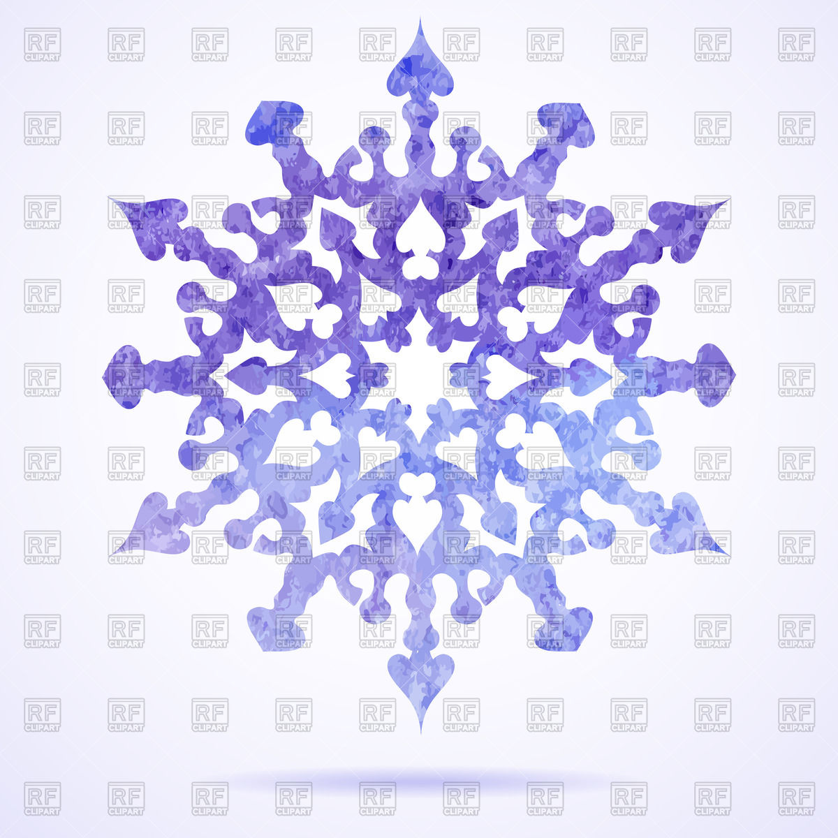 1200x1200 Blue Watercolor Snowflake Vector Image Vector Artwork Of Holiday