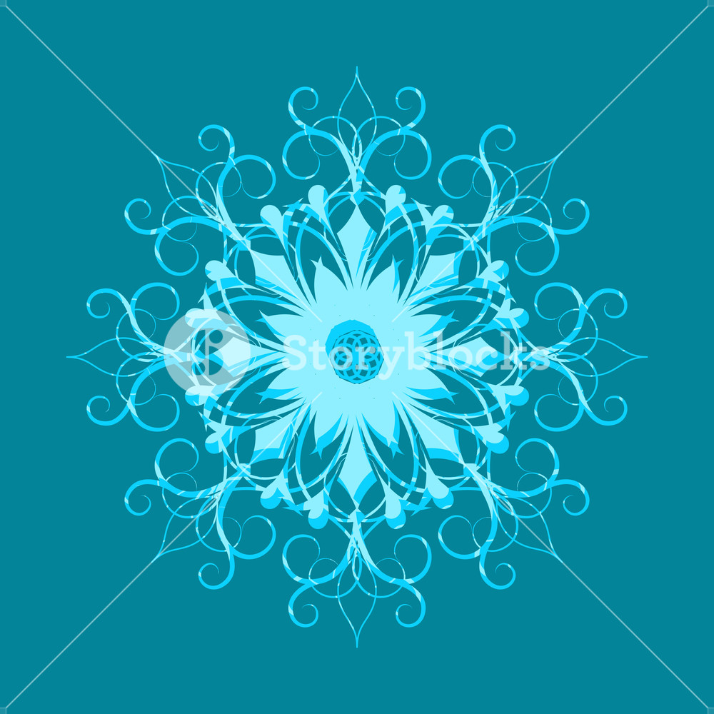 1000x1000 Floral Snowflake Vector Art Royalty Free Stock Image
