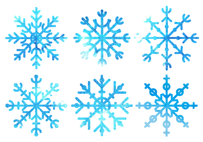 700x490 Free Watercolor Snowflakes Vector