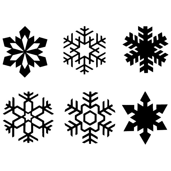 660x660 Snowflakes Free Vector Set
