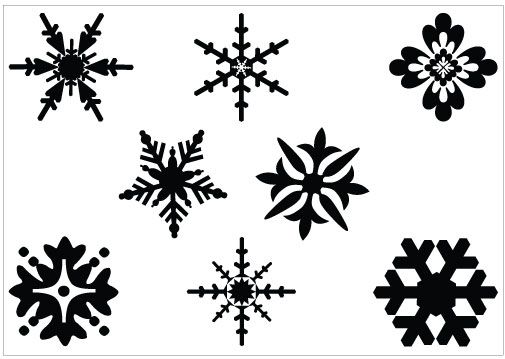 505x359 Snowflakes Vector Art Free Snowflakes Snowflake Clipart Black And