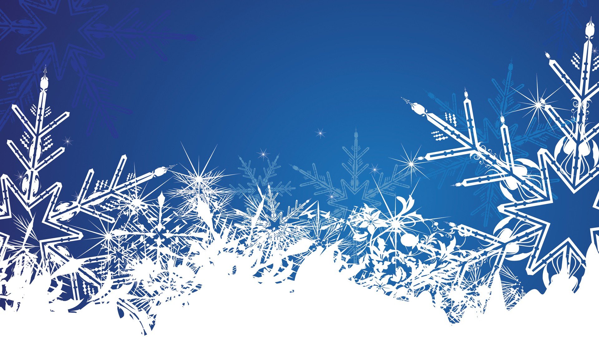 1920x1080 Winter Vectors Illustrations Snowflakes Blue Background Vector Art