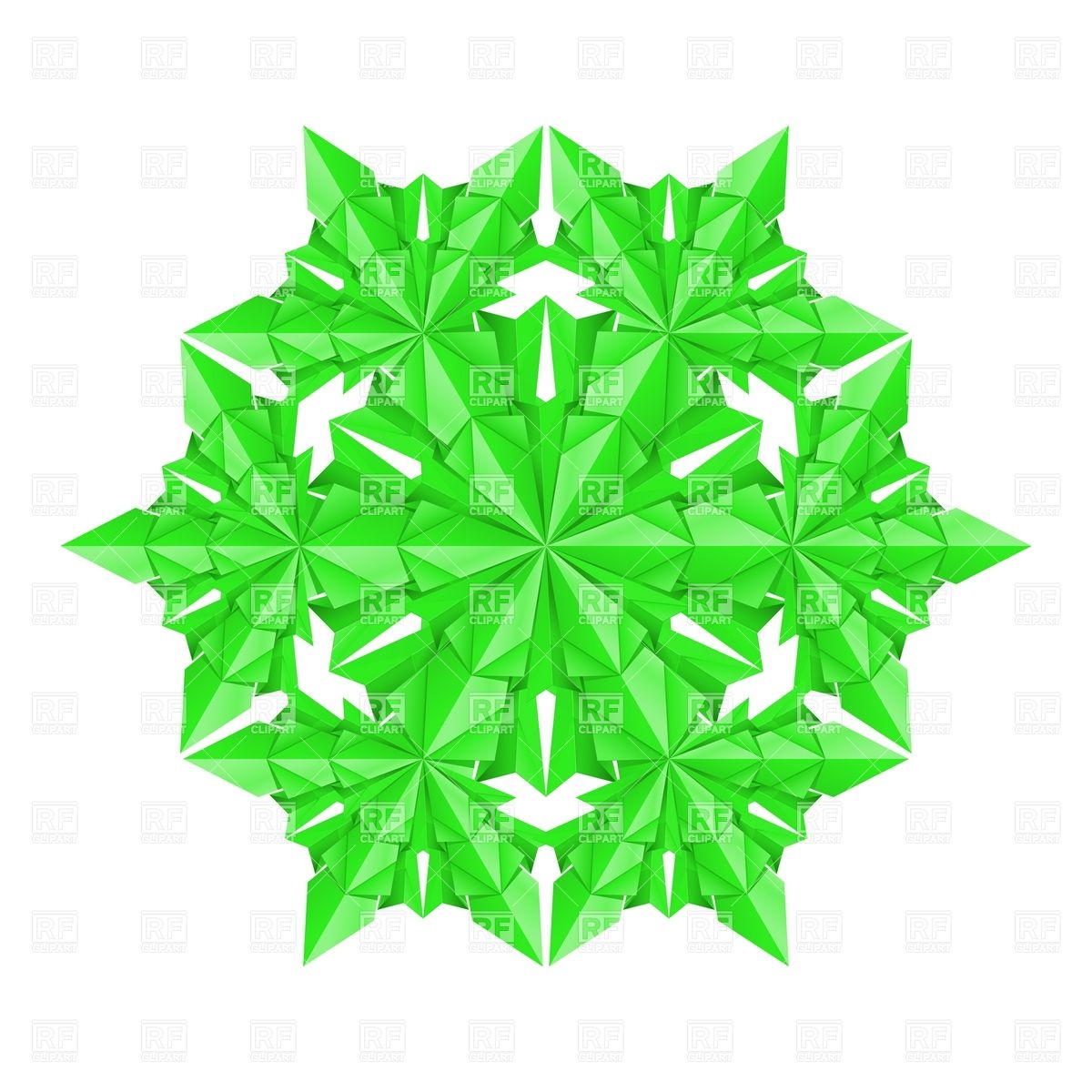 1200x1200 Green Paper Snowflake Vector Image Vector Artwork Of Backgrounds