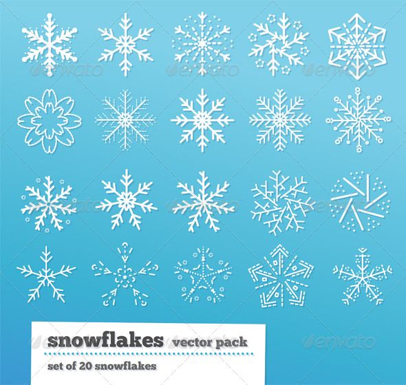 590x559 Set Of Snowflakes Holiday Icon, Ai Illustrator And Vector Shapes