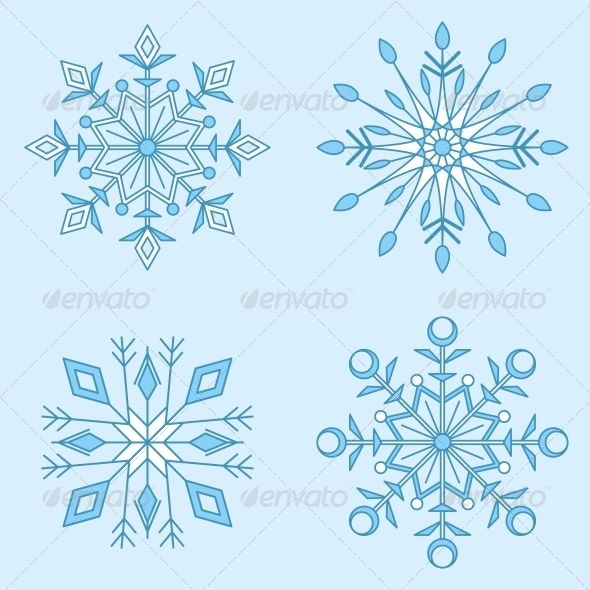 590x590 Snowflakes Blue Backgrounds, Vector Shapes And Vector File