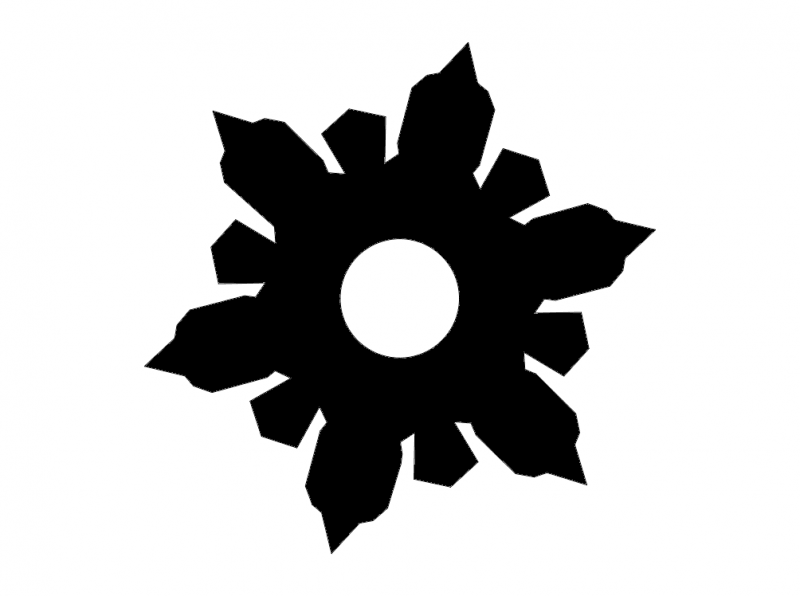 800x596 Vector Snowflake Dxf File Free Download