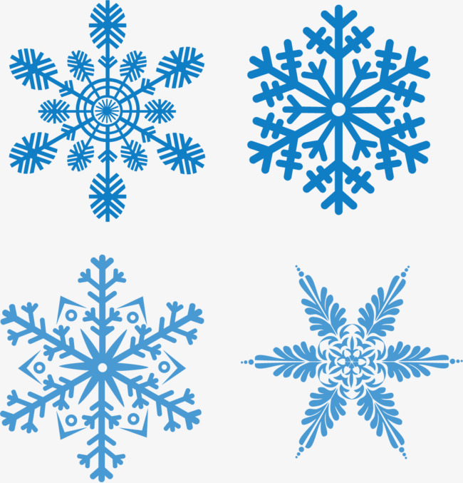 650x677 Blue Sky Snow Snowflake Vector Material, Vector Snow, Snowflake